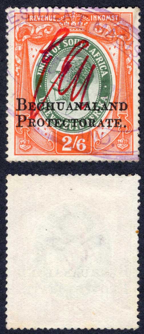 Bechuanaland BF45 2/6 2 line opt BF price 35 pounds