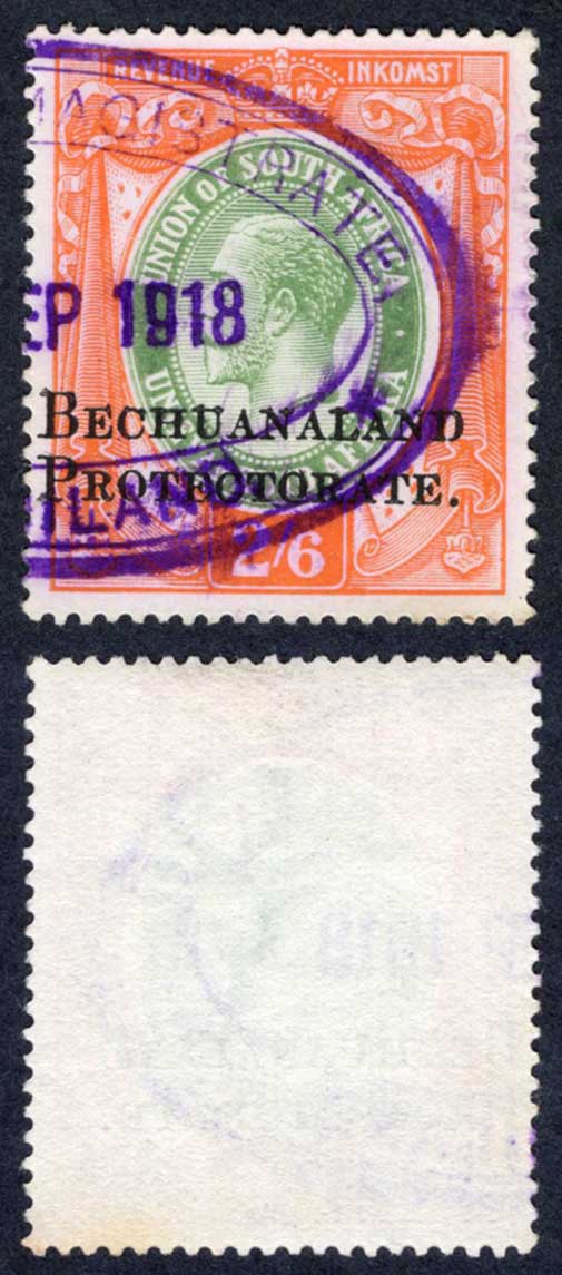 Bechuanaland BF45 2/6 2 line opt BF price 35 pounds