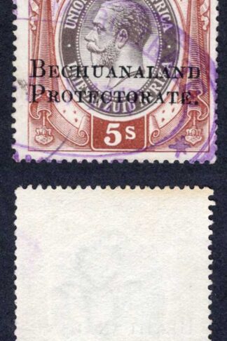 Bechuanaland BF46 5/- 2 line opt BF price 50 pounds
