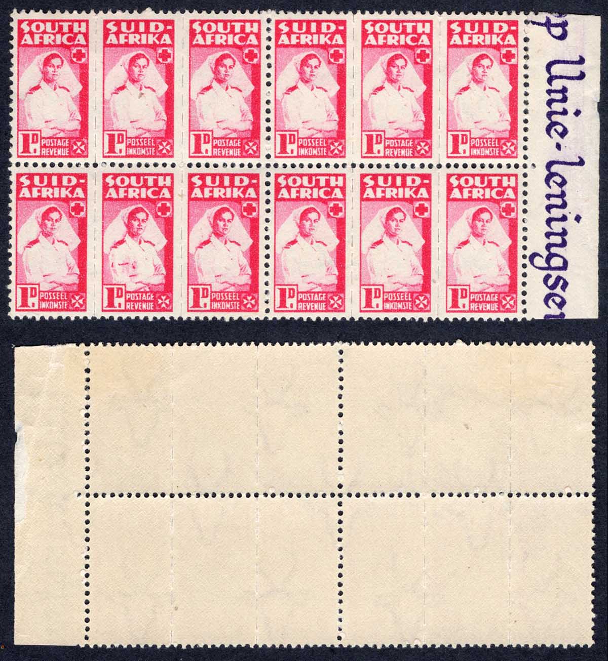 South Africa SG98 1d R13/14 Marks on Arm (lower 2 are U/M) Cat pounds