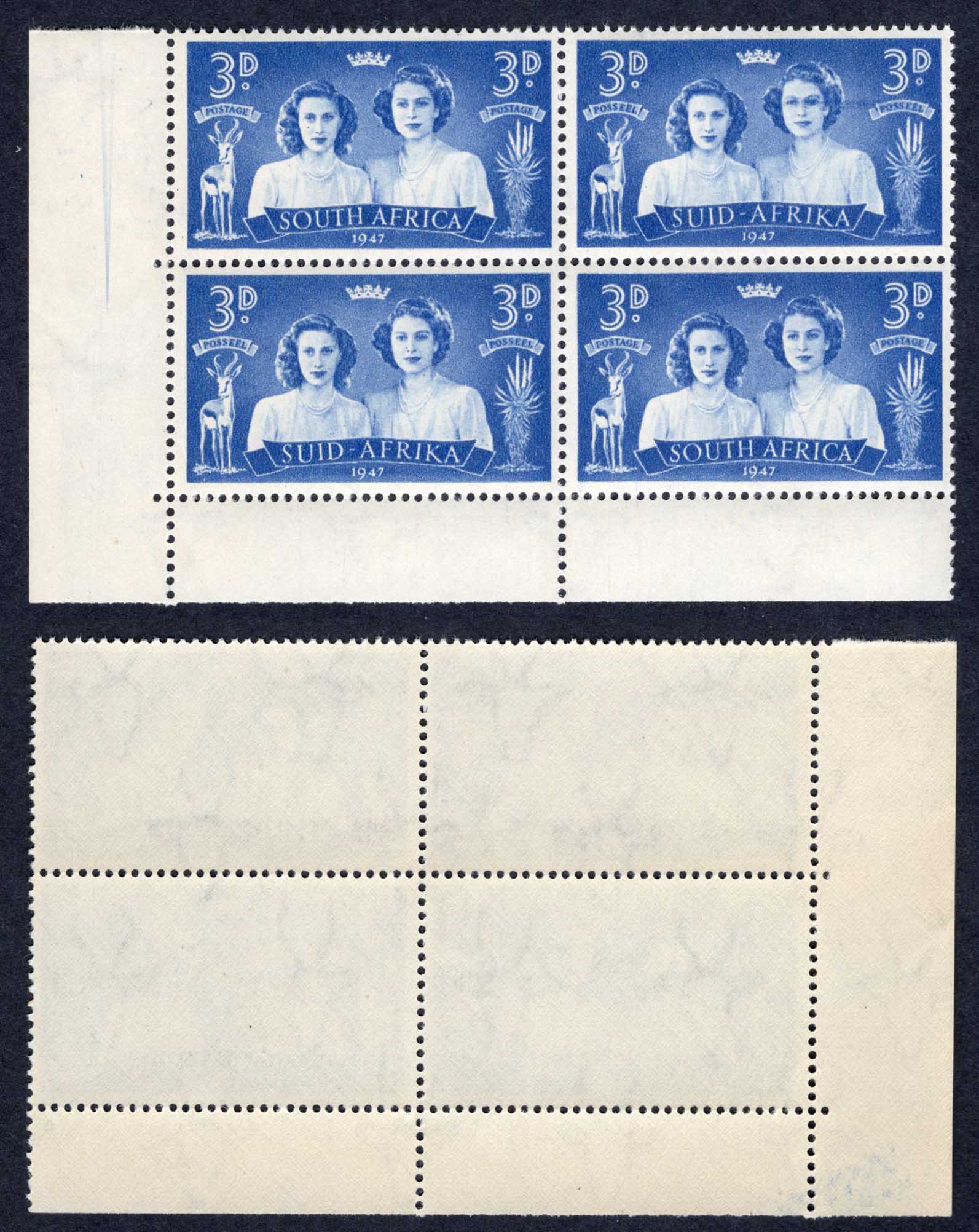 South Africa SG113a 3d Royal Visit Variety Black-eyed Princess U/M Cat 12 pounds