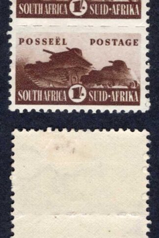 South Africa SG104 1/- War Effort Variety LINE Through POSSEEL M/M