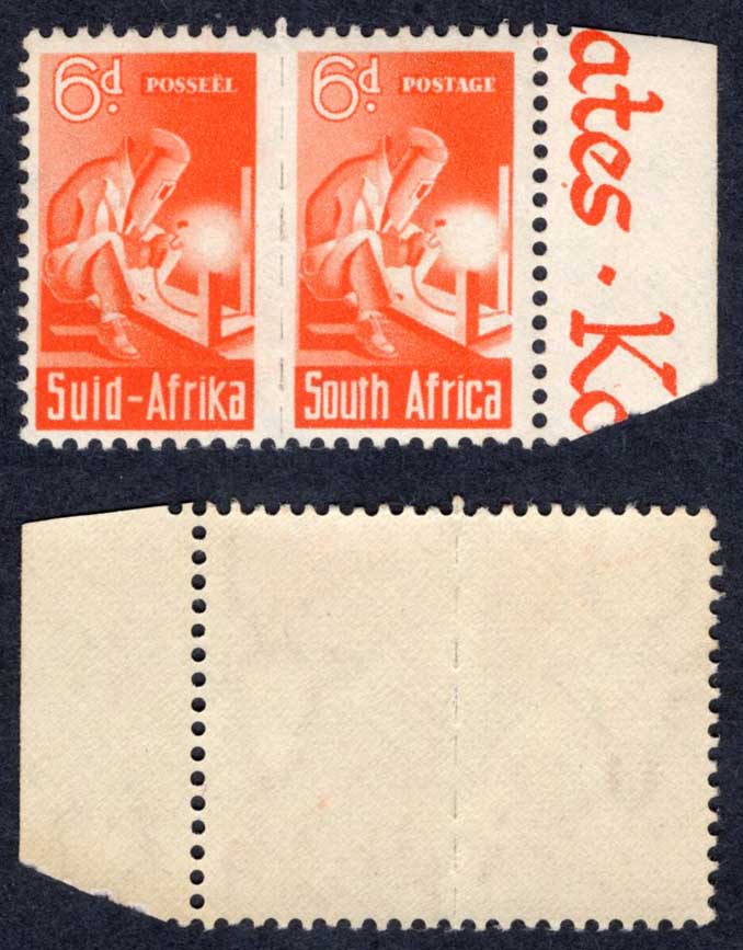South Africa SG102 6d Variety Much Whiter Flame U/M