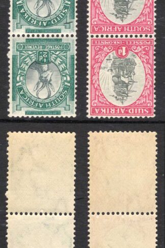 South Africa SG54b/6dw Coil Stamps Wmk INV Set in Pairs U/M Cat 85 pounds