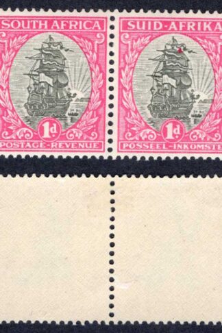 South Africa SG56 1d Pair Variety St Elmos Fire U/M