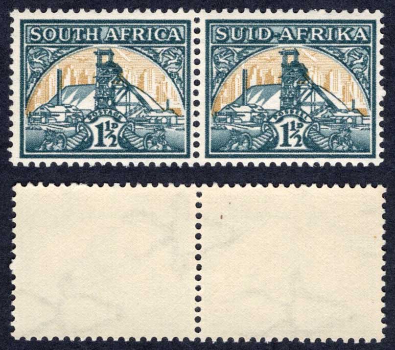 South Africa SG87 1 1/2d Gold Mine Waffle Print U/M