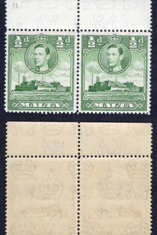 Malta SG218 1.2d left stamp Scratch from Nose to Mouth U/M