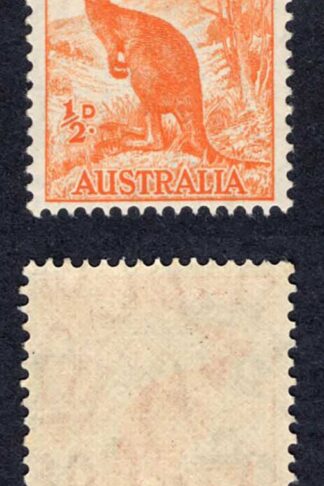 Australia SG179b 1/2d Orange Wmk Coil Join PAIR M/M Cat 23++ pounds