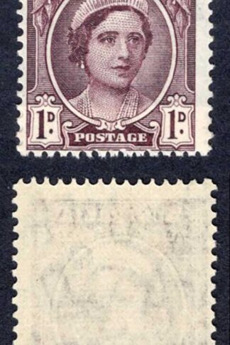 Australia SG203a 1d Brown Purple Coil Pair (join at base) U/M Cat 25 pounds