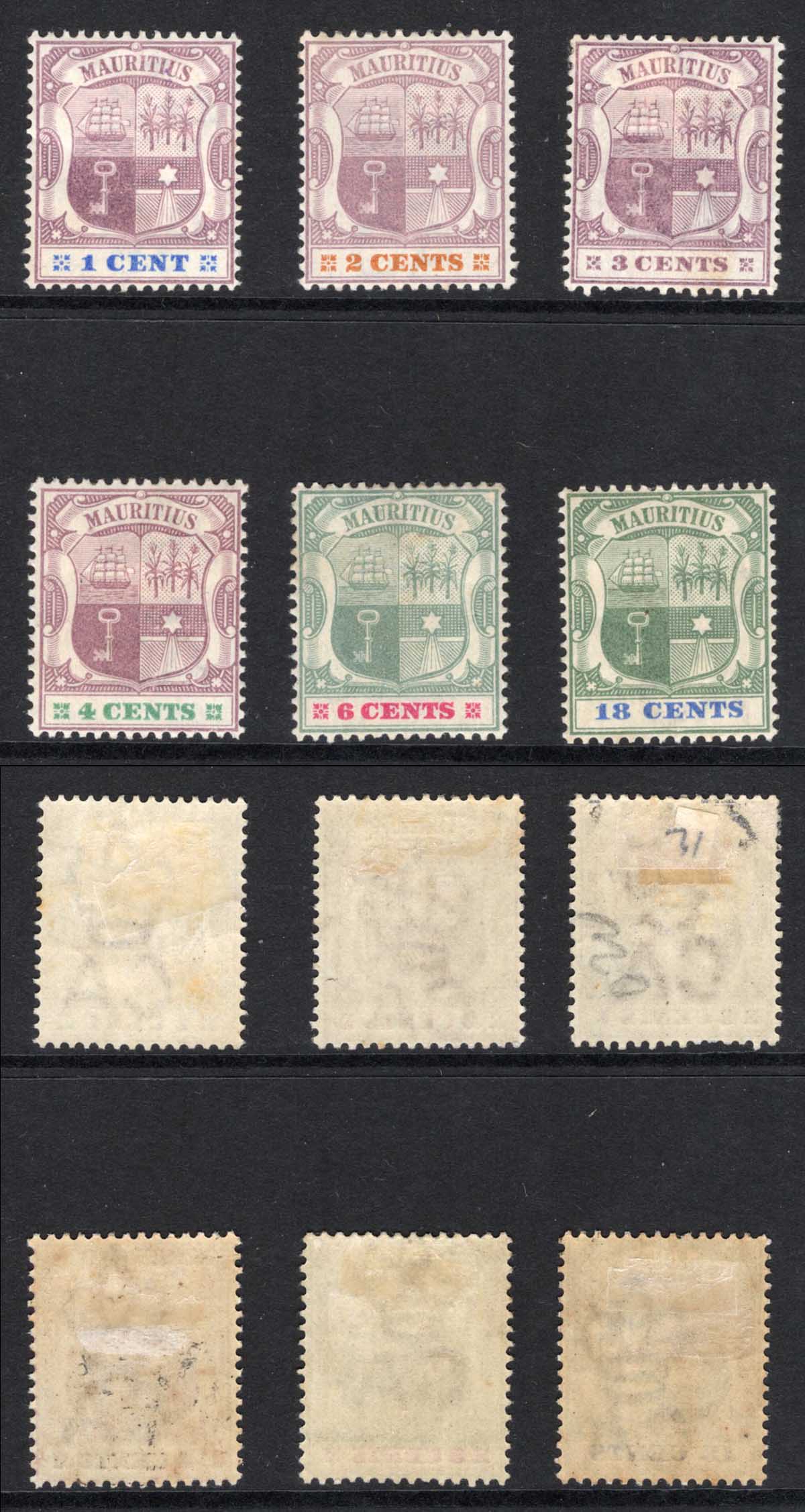 Mauritius SG127/32 1895 Set of 6 M/M Cat 48 pounds