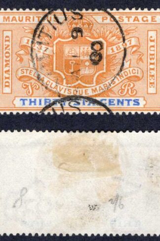 Mauritius SG133 36c Orange and Ultramarine Used Cat 35 pounds