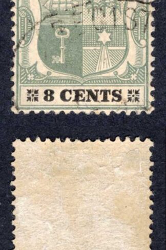 Mauritius SG147 8c Green and black/buff used Cat 20 pounds