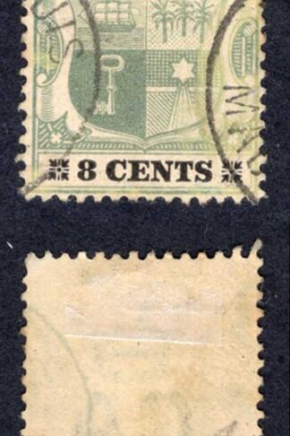 Mauritius SG147 8c Green and black/buff used Cat 20 pounds