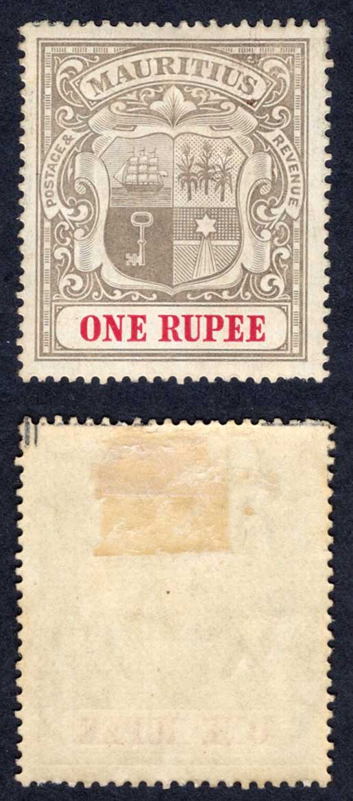 Mauritius SG175 1r Wmk CA M/M Top Value Cat 55 pounds