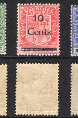 Mauritius SG242/4 Overprint set of 3 M/M Cat 12 pounds