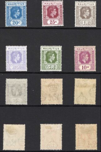 Mauritius SG252/63a 1938 Set of 12 M/M Cat pounds