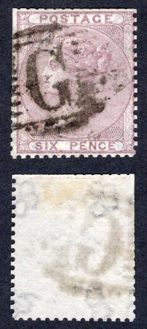 Gibraltar SGZ42 6d with a G pmk (clipped perfs) Cat 50 pounds