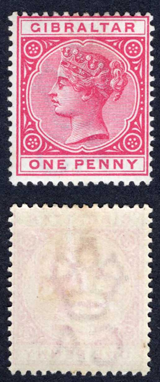 Gibraltar SG40 1d Carmine M/M Cat 14 pounds