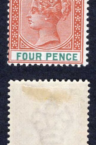 Gibraltar SG43 4d Orange-brown and Green M/M Cat 22 pounds