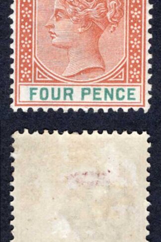 Gibraltar SG43 4d Orange-brown and Green M/M Cat 22 pounds