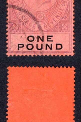 Gibraltar SG84 One Pound Wmk Mult CA used Faded Cat 300 pounds