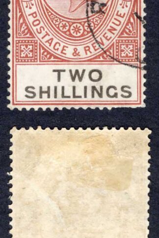 Gibraltar SG103 2/- Red-brown and Black Used Cat 40 pounds