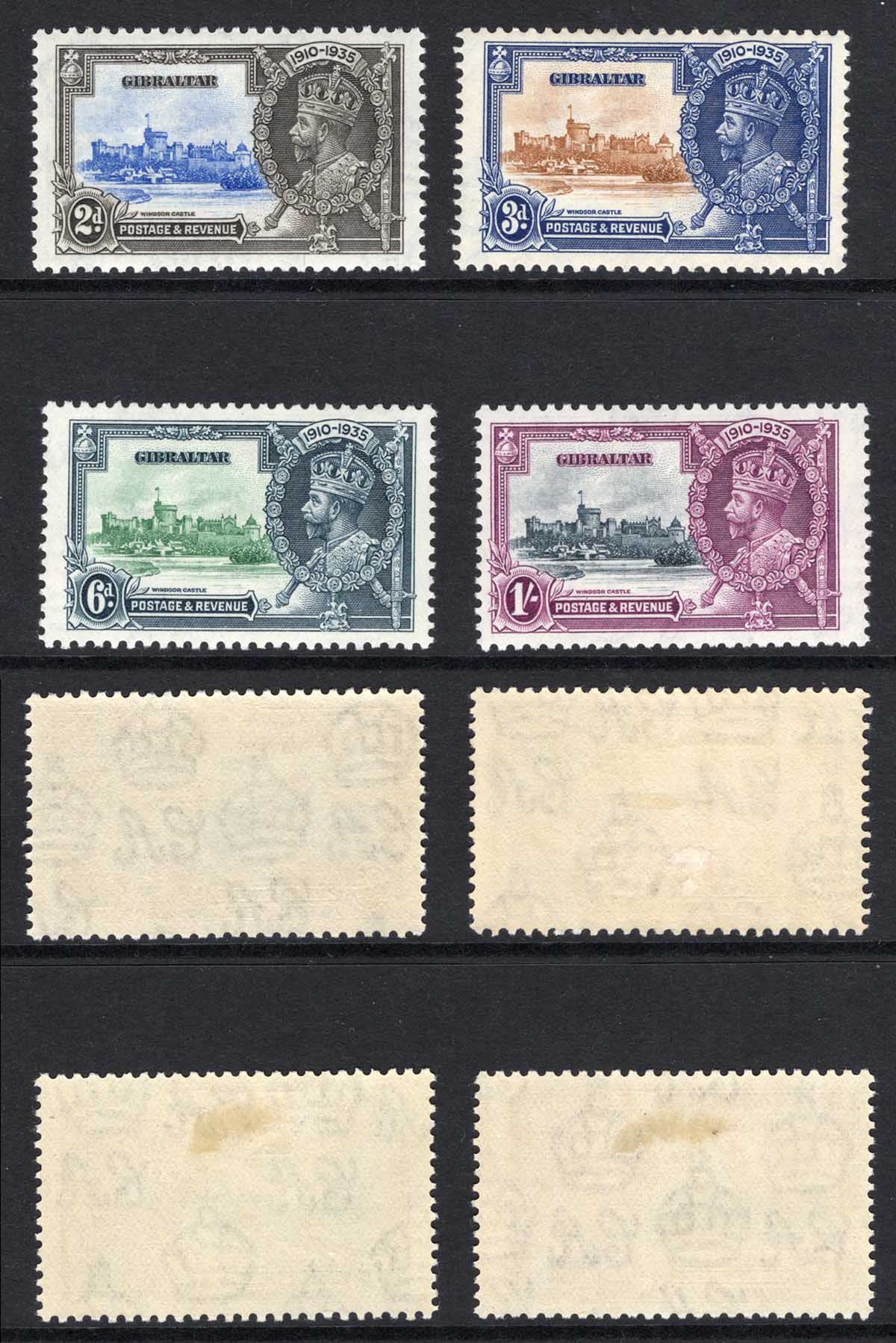 Gibraltar SG114/7 1935 Silver Jubilee M/M Cat 35 pounds
