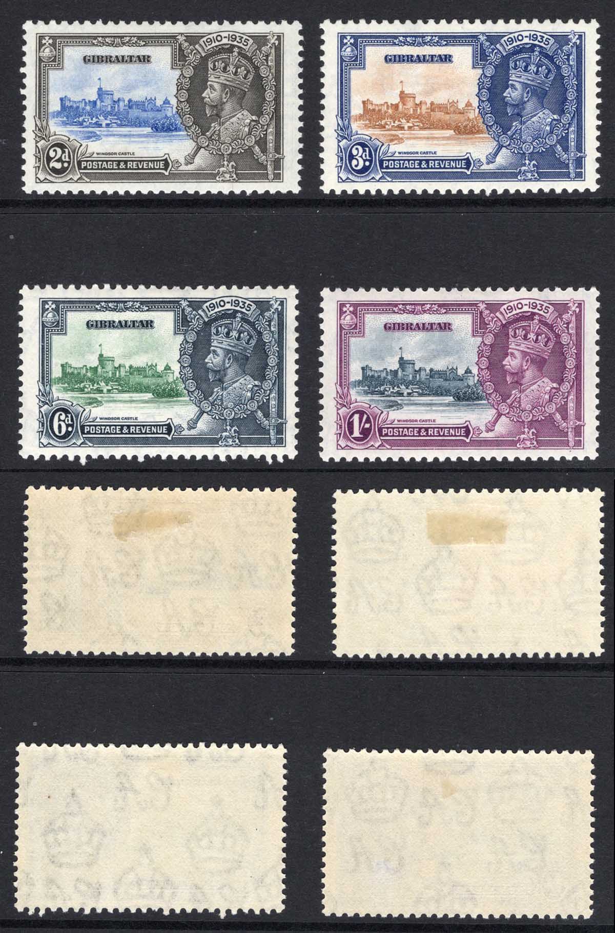 Gibraltar SG114/7 1935 Silver Jubilee M/M Cat 35 pounds