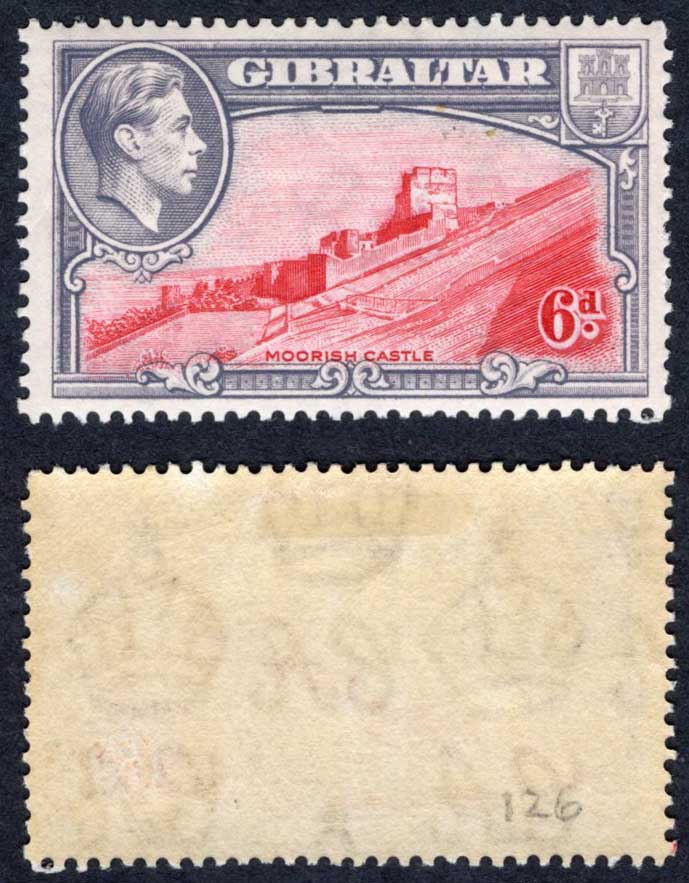 Gibraltar SG126 6d Perf 13.5 M/M Cat 50 pounds