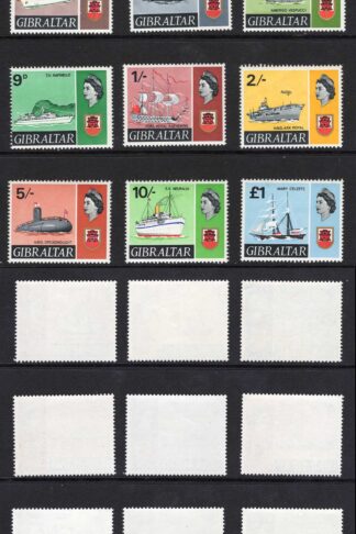 Gibraltar SG200/13 Ships Set of 15 U/M Cat 38 pounds