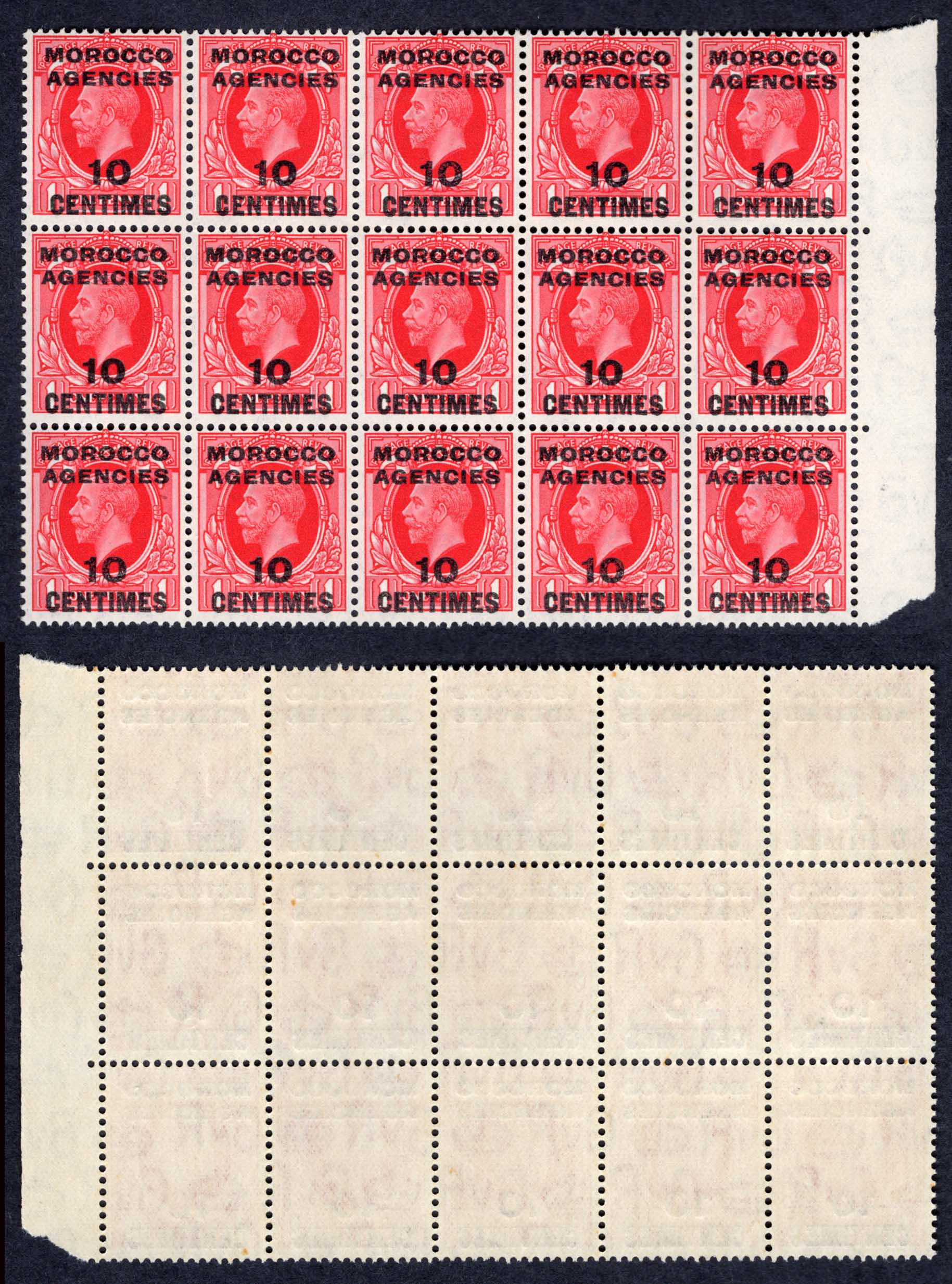 Morocco Agencies SG217 10c on 1d Photo Block of 15 U/M