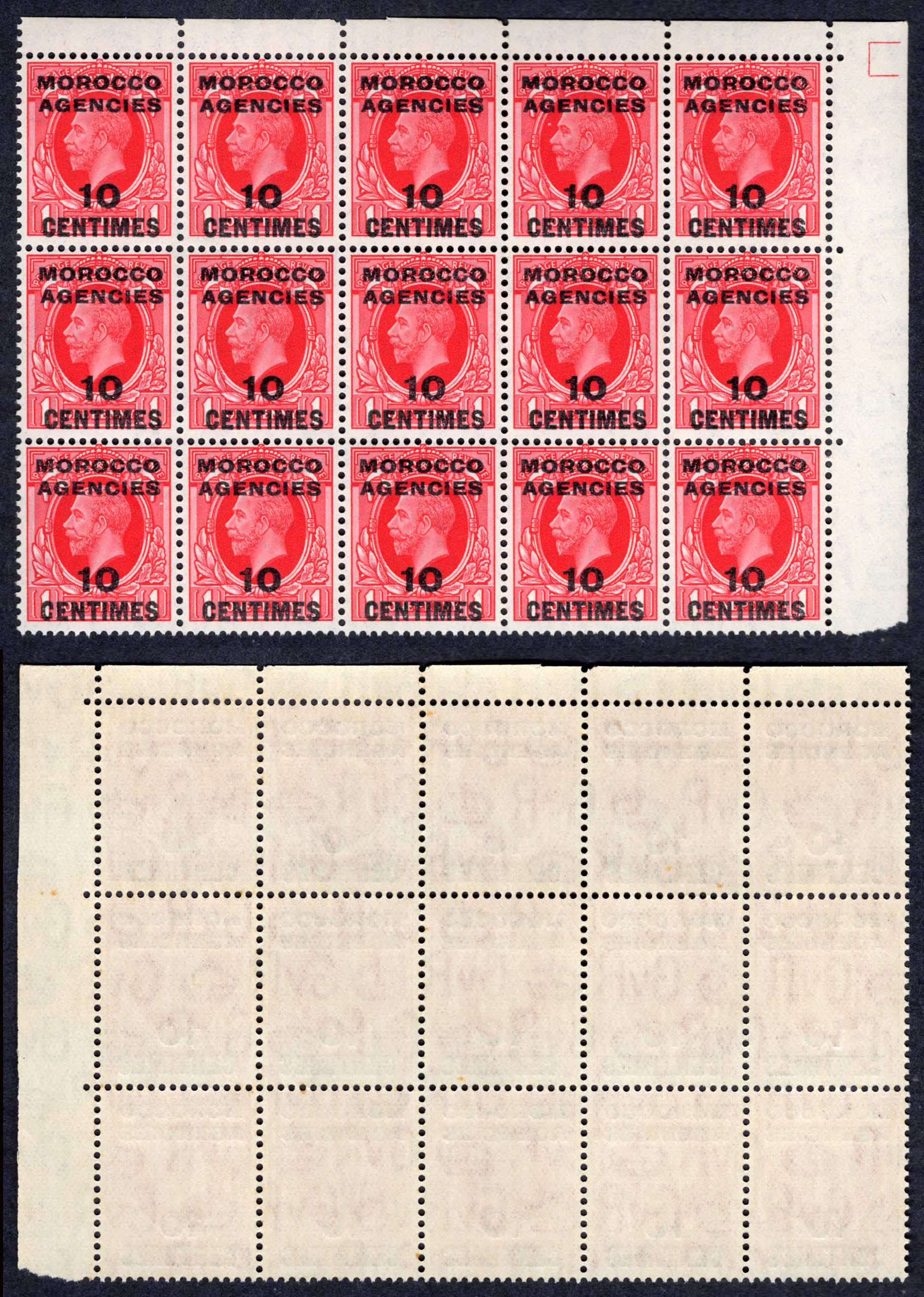 Morocco Agencies SG217 10c on 1d Photo Block of 15 U/M