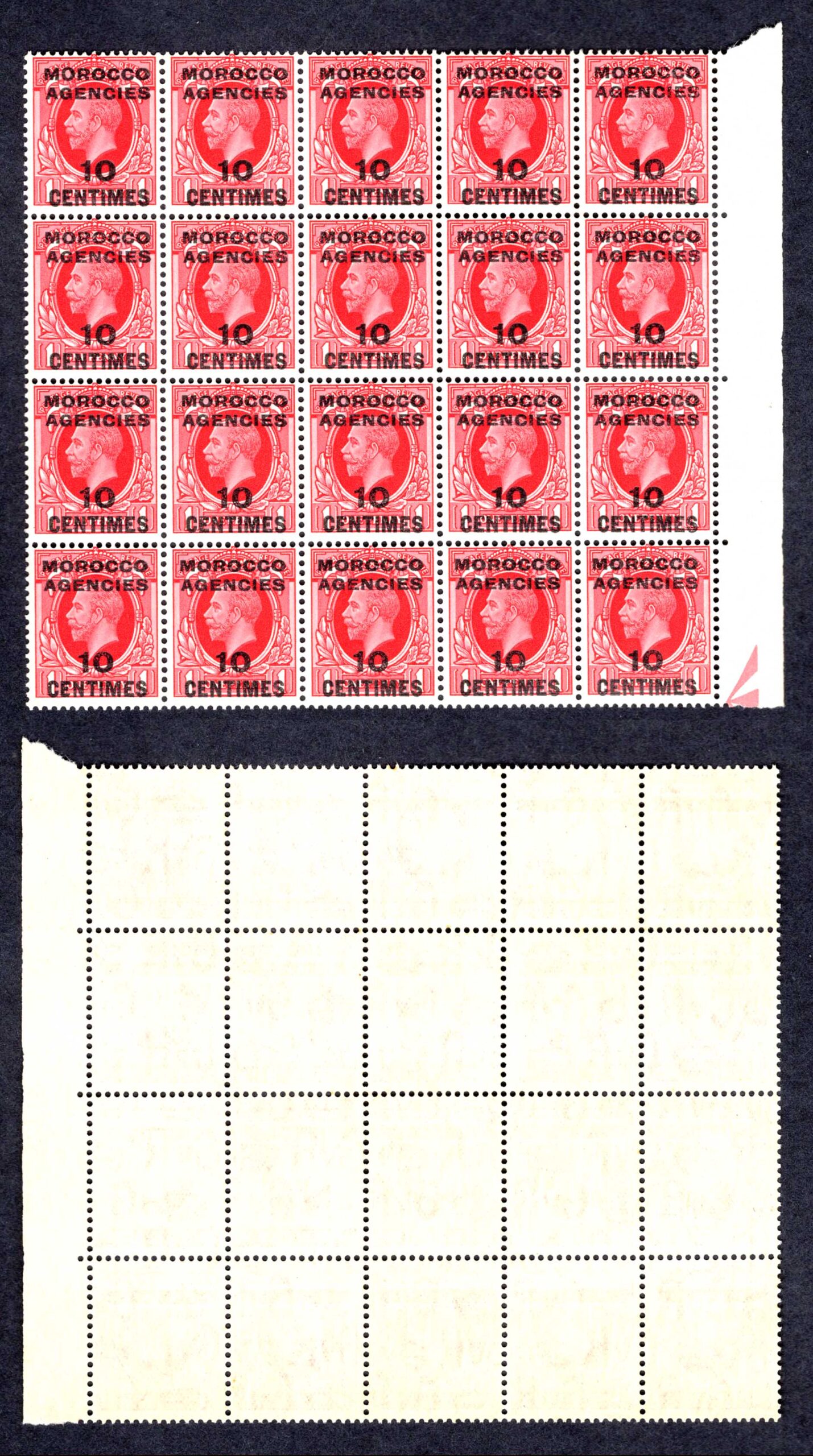 Morocco Agencies SG217 10c on 1d Photo Block of 20 U/M