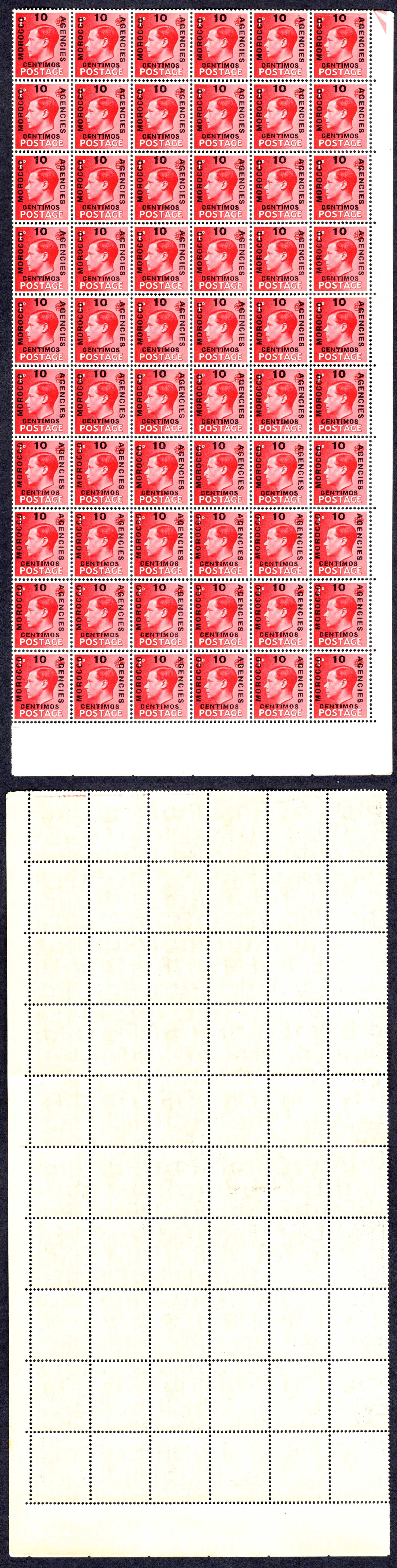 Morocco Agencies SG161a 10c on 1d Inc 20 x LONG Morocco U/M Cat 140 pounds