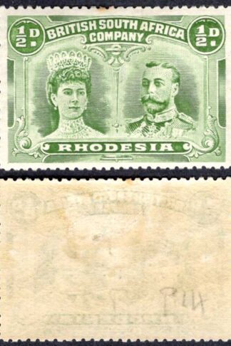 Rhodesia SG119 1/2d Perf 14 (listed as cheapest shade) M/M Cat 20 pounds