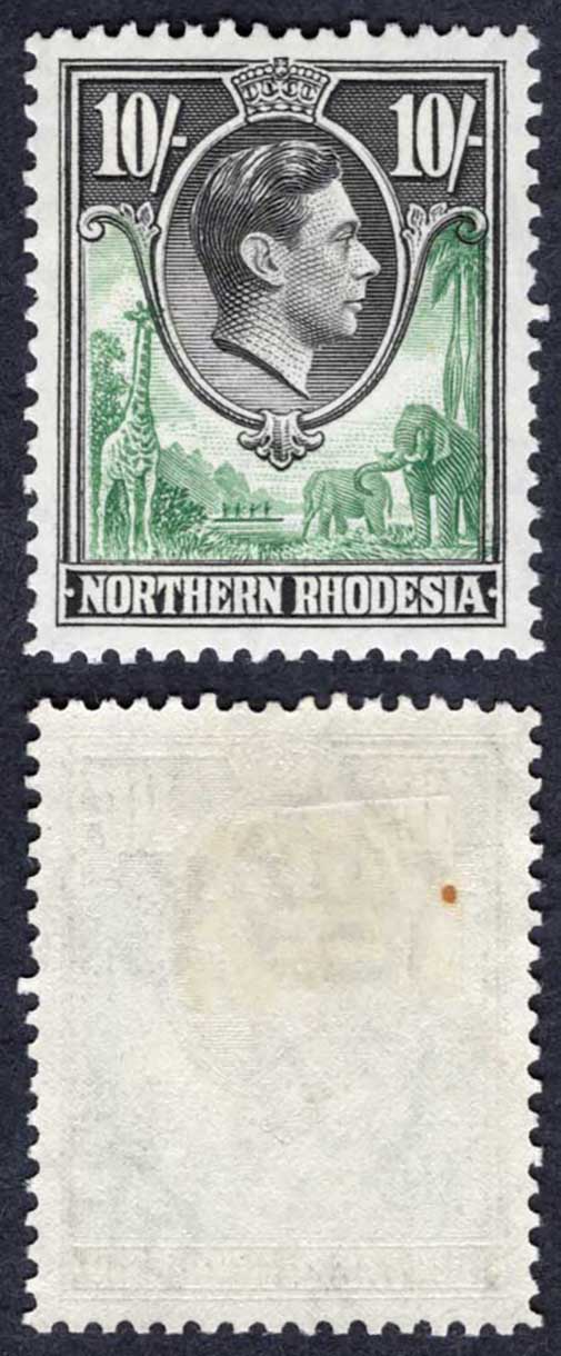 Northern Rhodesia SG44 10/- M/M Cat 38 pounds