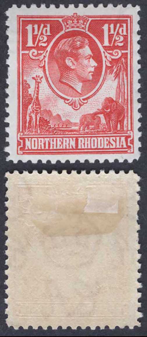 Northern Rhodesia SG29 1 1/2d Carmine-red M/M Cat 50 pounds
