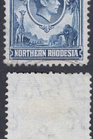 Northern Rhodesia SG37 4 1/2d Blue Used Cat 17 pounds