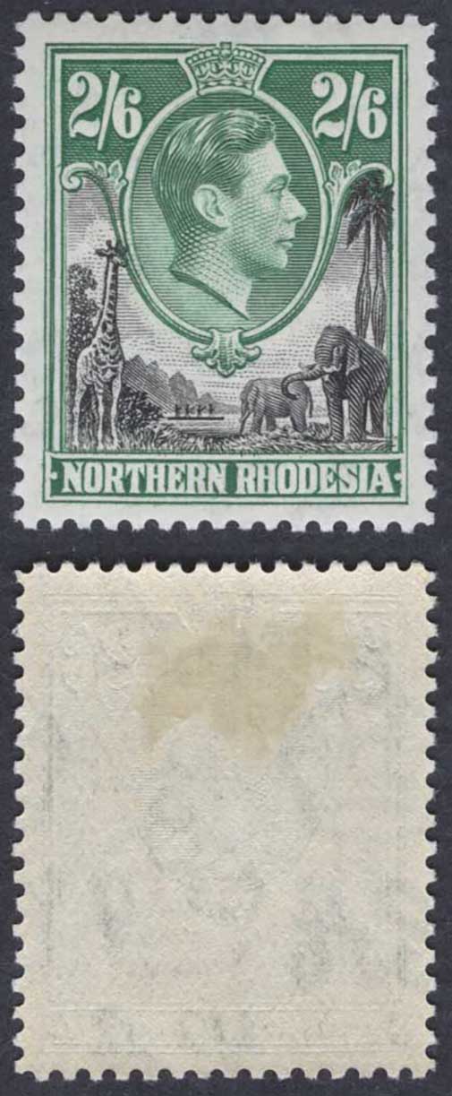 Northern Rhodesia SG41 2/6 M/M Cat 18 pounds