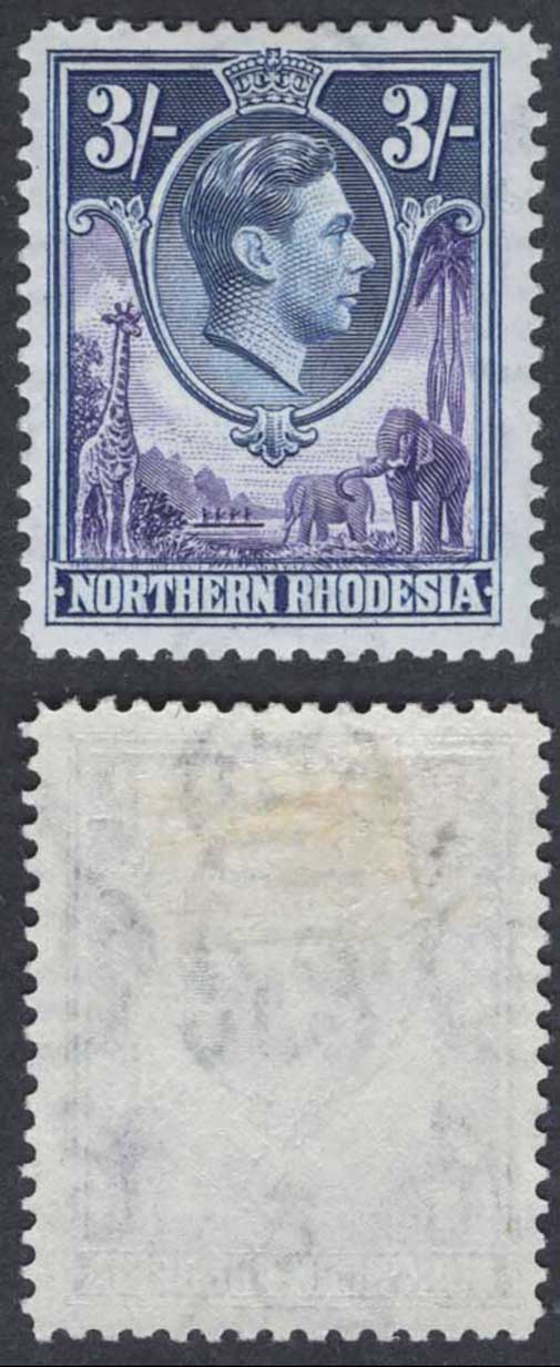 Northern Rhodesia SG42 3/- M/M Cat 30 pounds