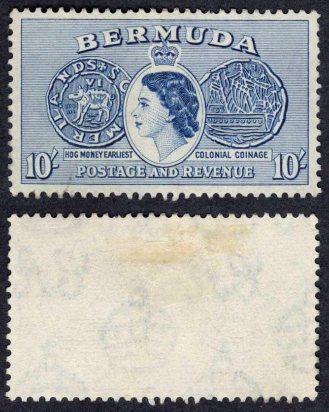 Bermuda SG149 10/- used Cat 12 pounds