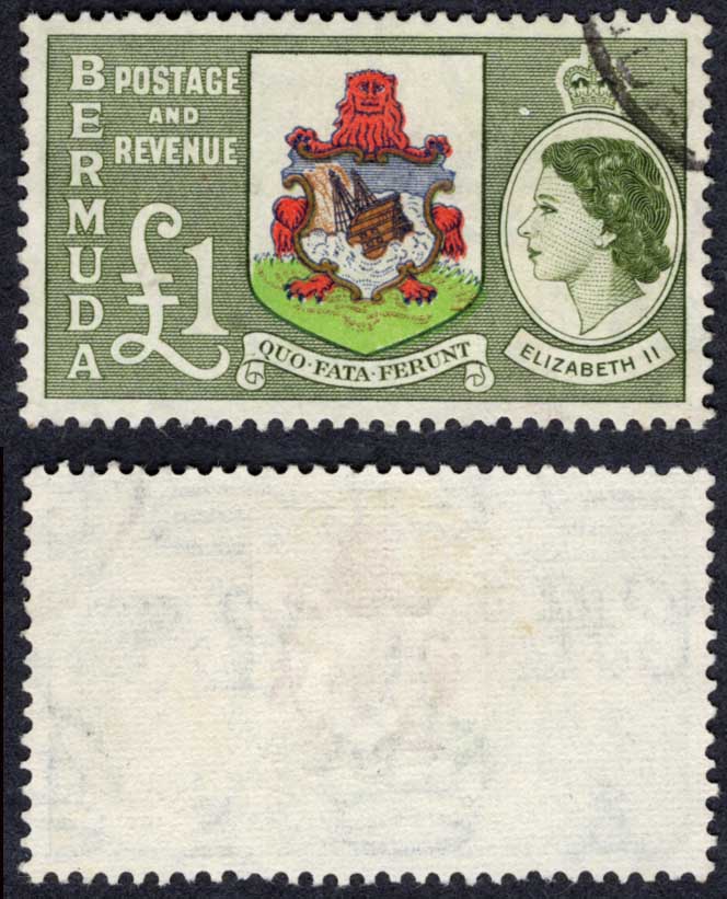 Bermuda SG150 One Pound used Cat 25 pounds