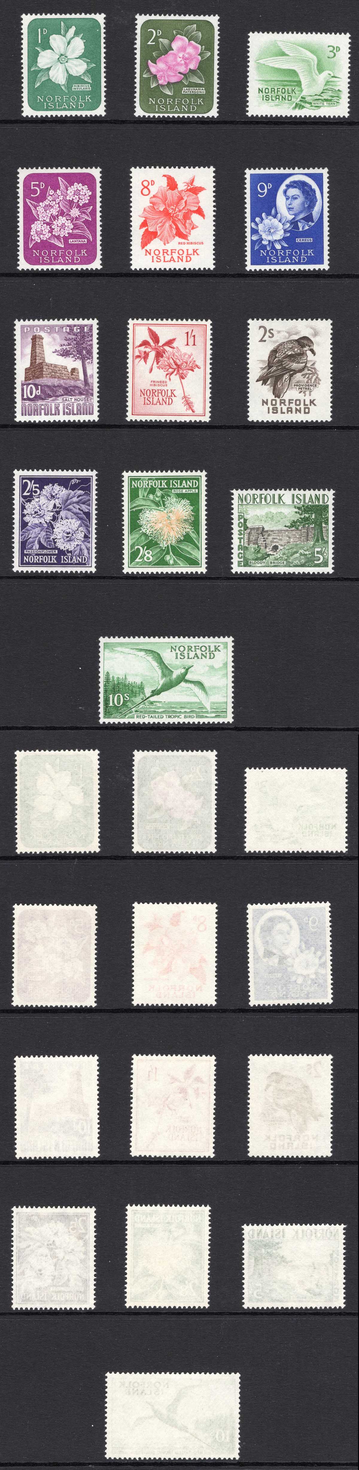 Norfolk Is SG24/36 Set of 13 U/M Cat 42 pounds