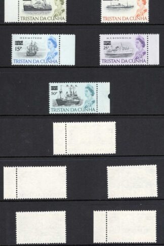 Tristan Da Cunha SG137/48 surcharge set of 12 U/M