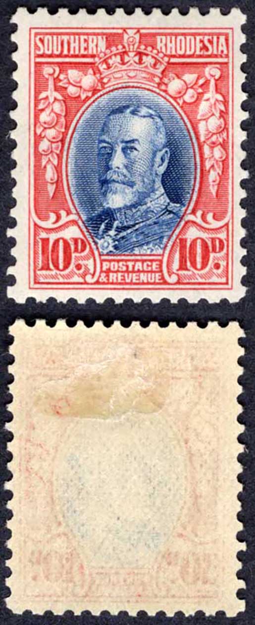 Southern Rhodesia SG22a 10d Perf 11.5 M/M Cat 9 pounds