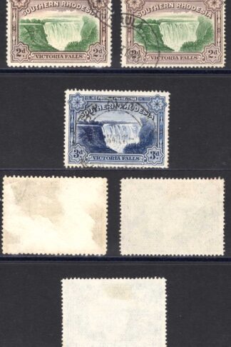 Southern Rhodesia SG35/5b Set inc Both 2d Perfs used Cat 21.35 pounds