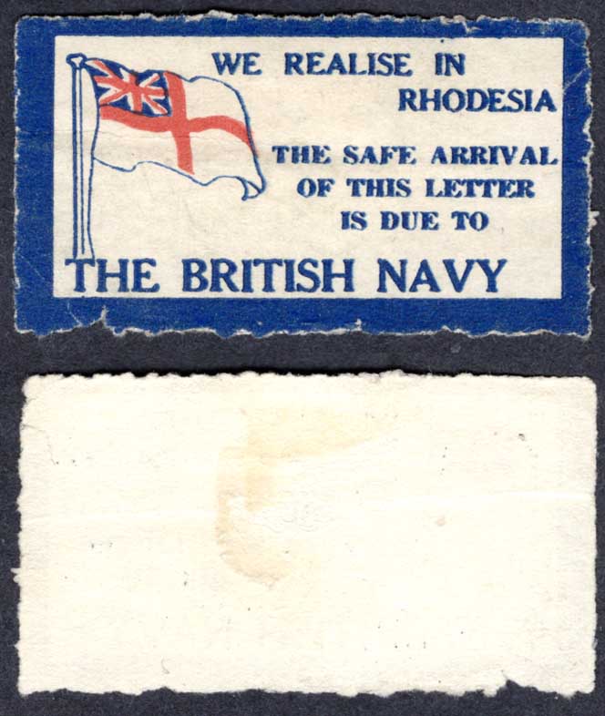 Southern Rhodesia WWII BRITISH NAVY label