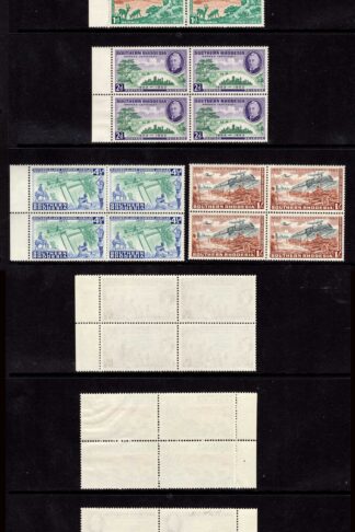 Southern Rhodesia SG71/7 Cecil Rhodes set U/M (some wrinkles) Cat 36 pounds