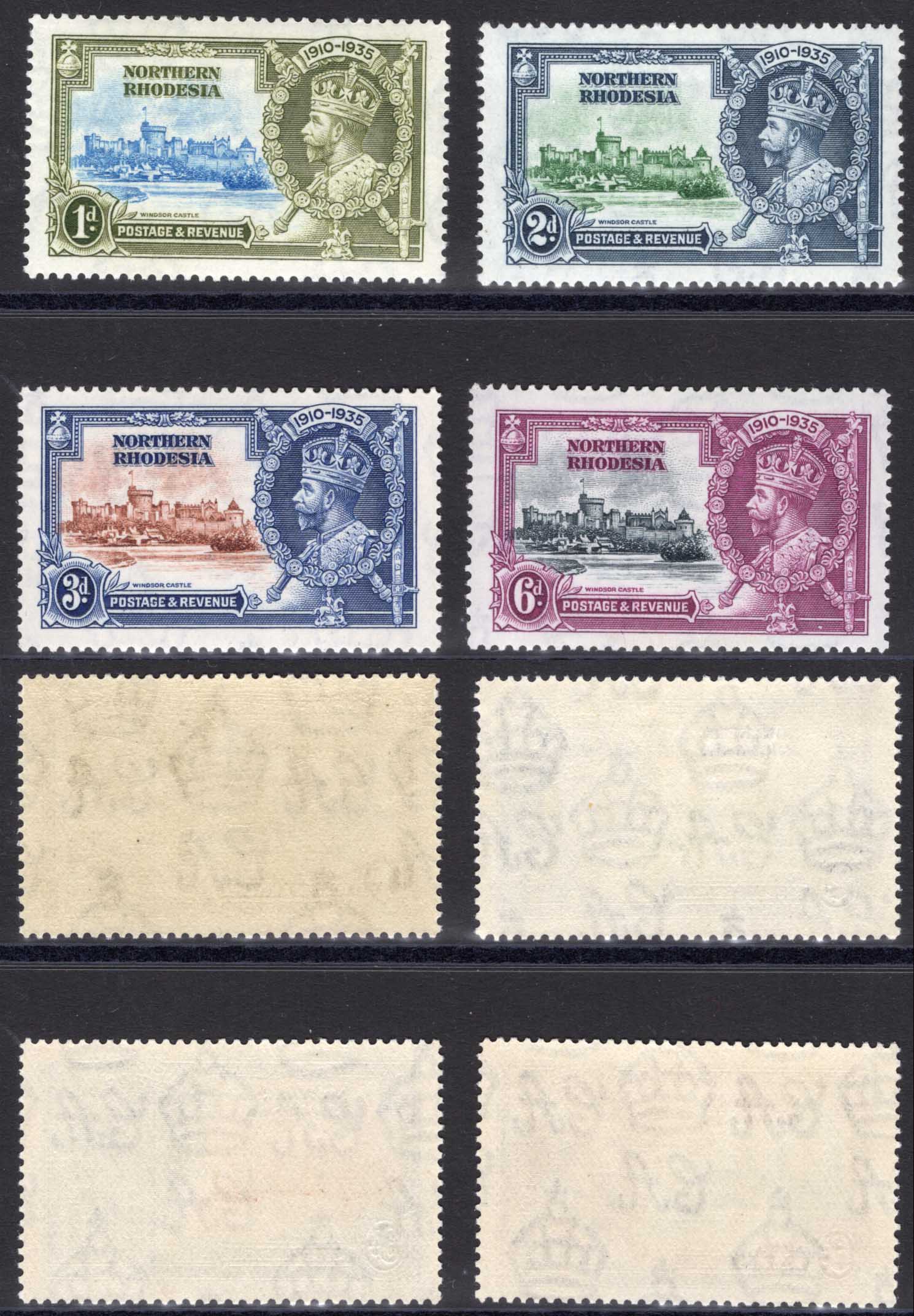 Northern Rhodesia SG18/21 1935 Silver Jubilee U/M Cat 26 pounds