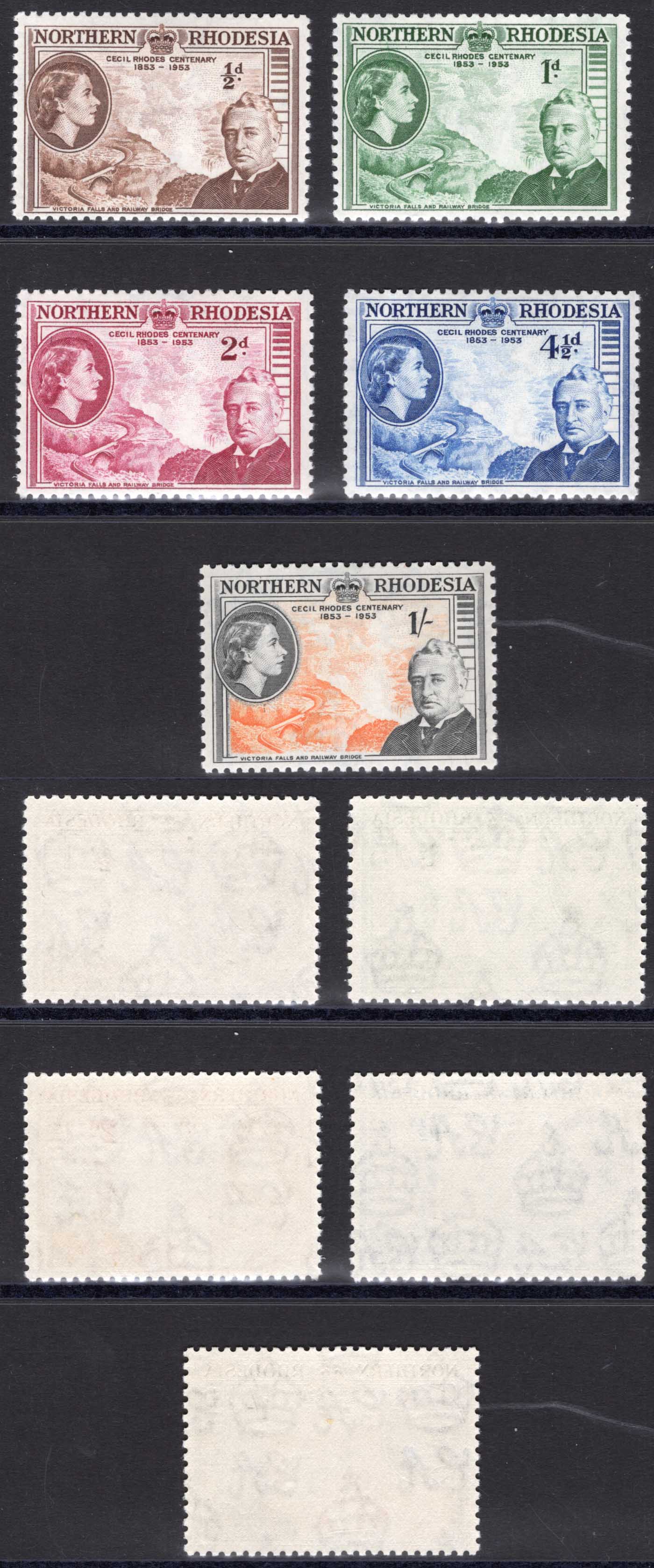 Northern Rhodesia SG54/8 Cecil Rhodes Set U/M Cat 8 pounds